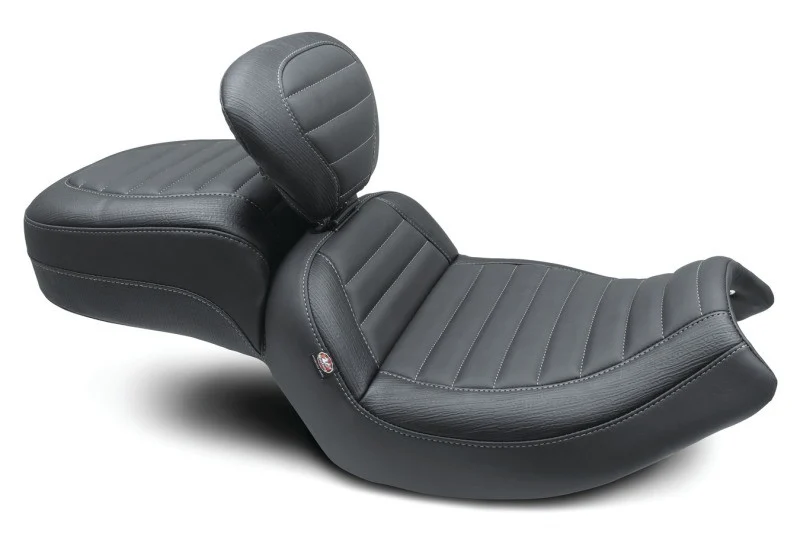 Mustang 20-22 Indian Challenger Standard Touring 1PC Seat w/Driver Backrest - Black - 89200