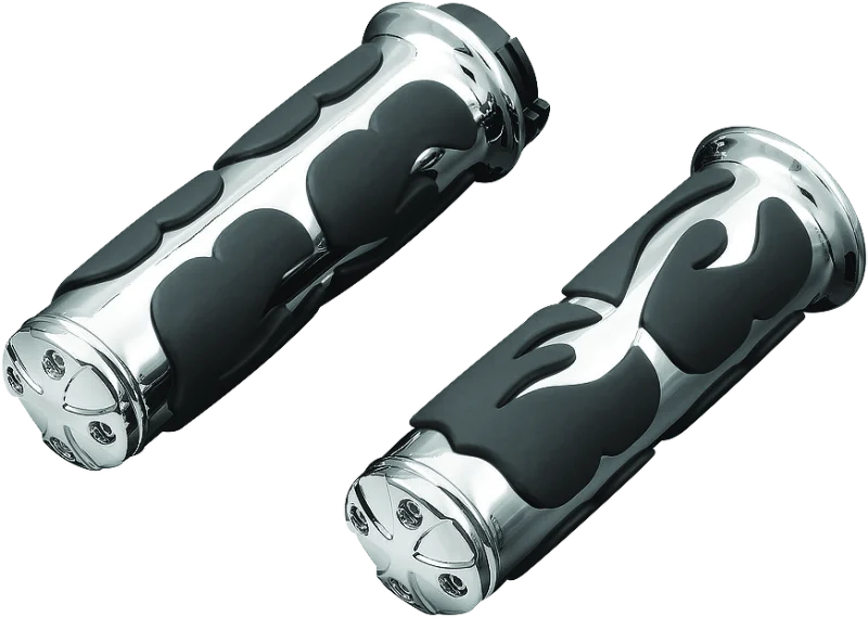 Kuryakyn ISO Flame Grips Dual Cable Chrome - 6260
