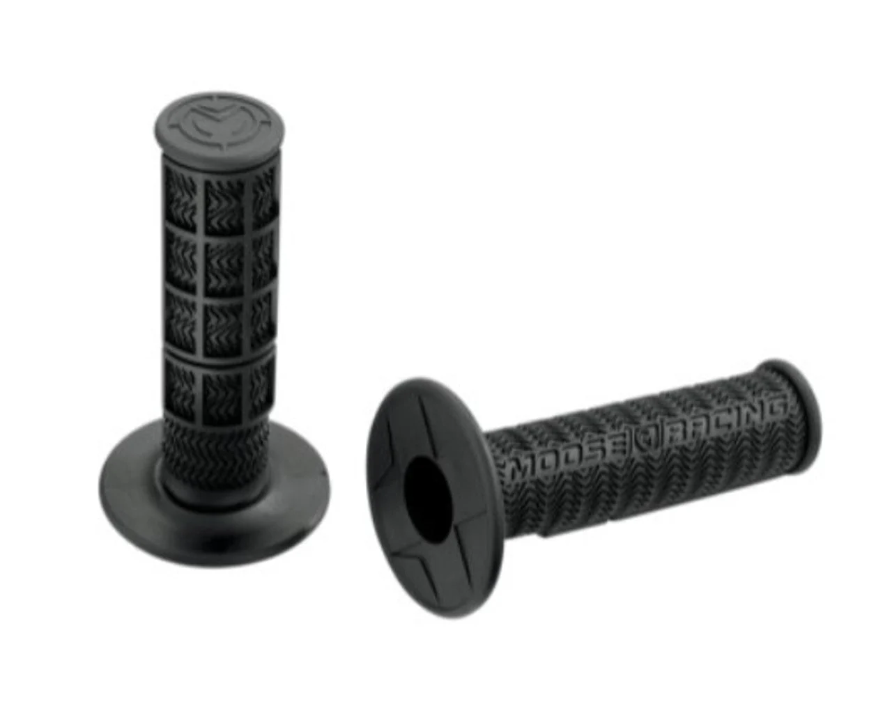 Moose Racing Flange Style Stealth MX Grips Black 7/8" handlebars 0630-0390