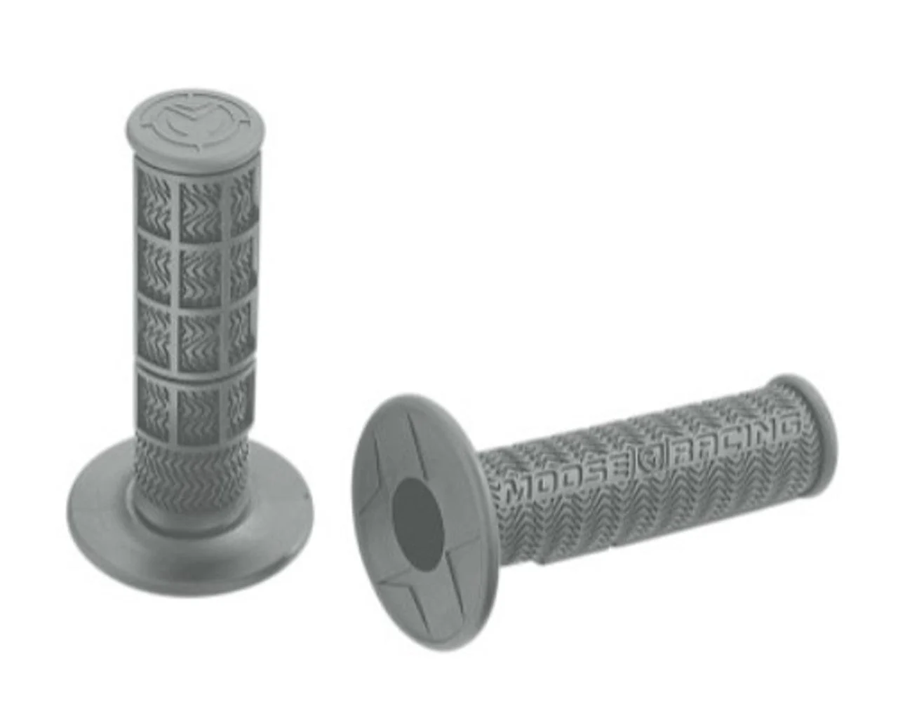 Moose Racing Flange Style Stealth MX Grips Grey 7/8" handlebars 0630-0391