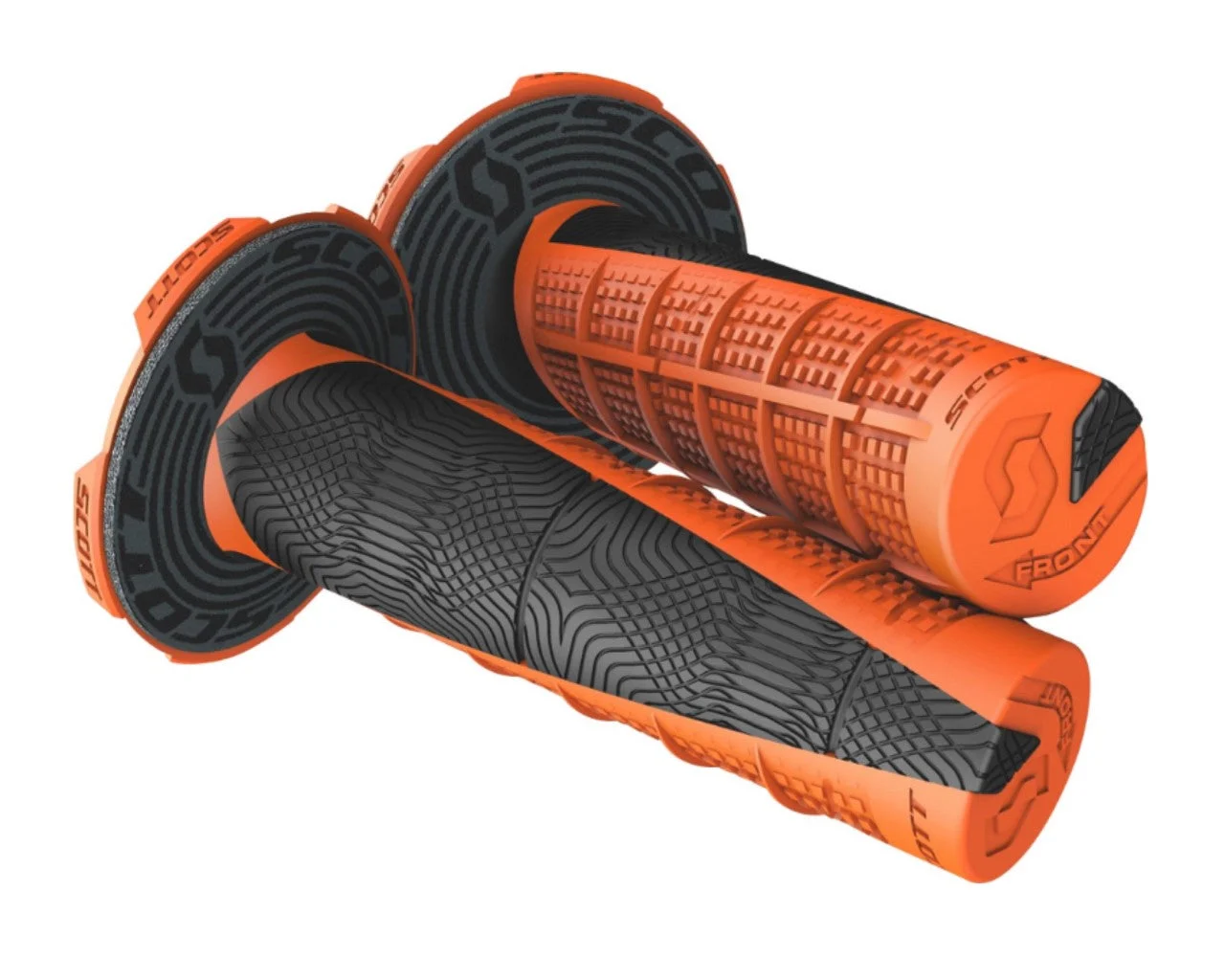 Scott Scott MX Grips Deuce + Donut Grip 7/8"` Black/Orange 0630-2998
