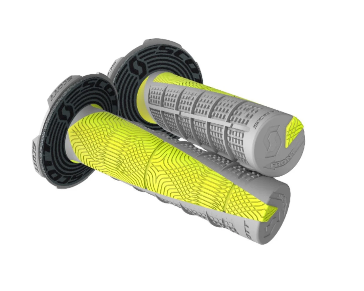 Scott Scott MX Grips Deuce + Donut Grip 7/8"` B;ack/Yellow 0630-3002