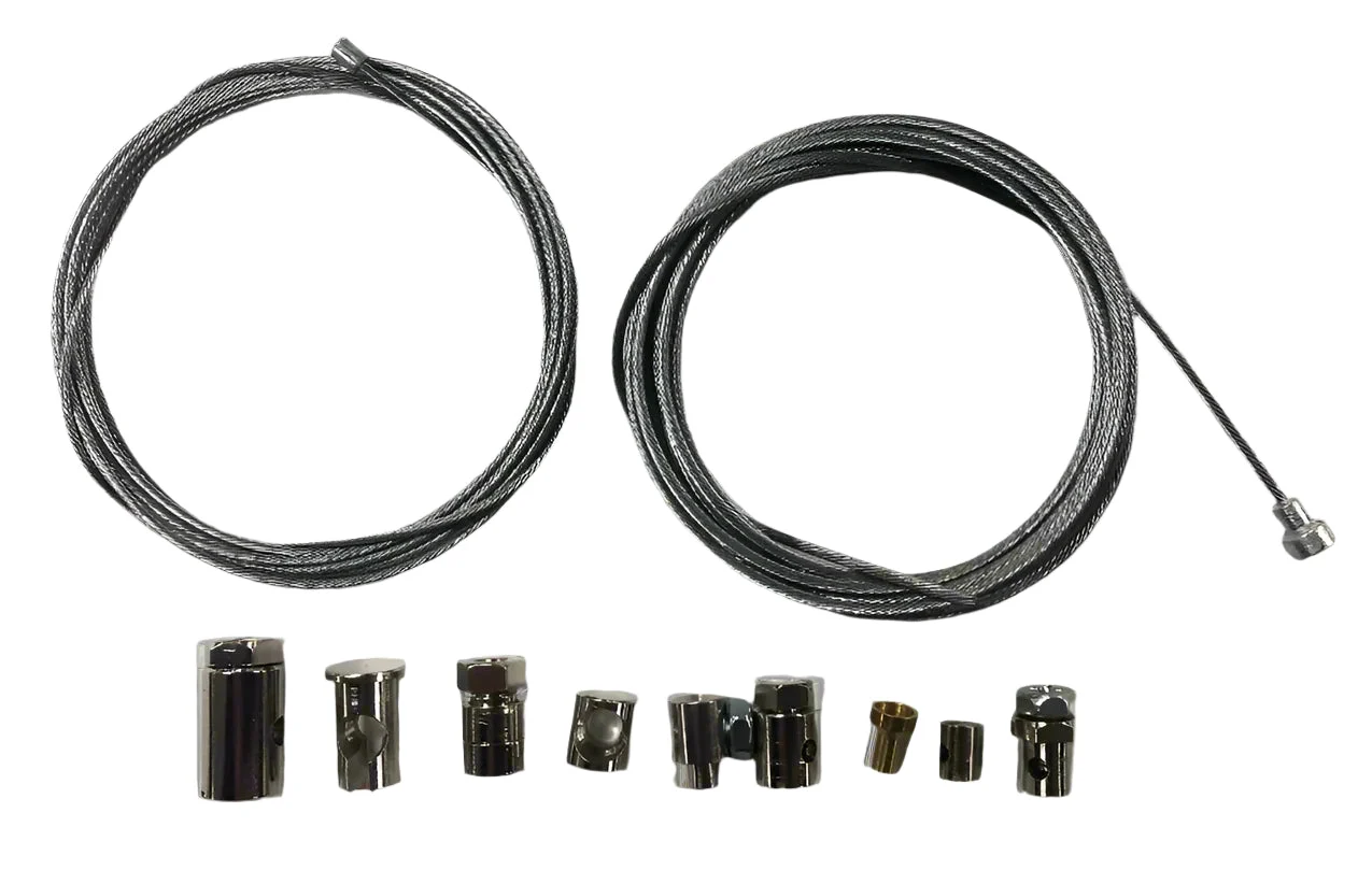 Motorcycle ATV Emergency Cable Repair Kit with Carrying Case Fittings