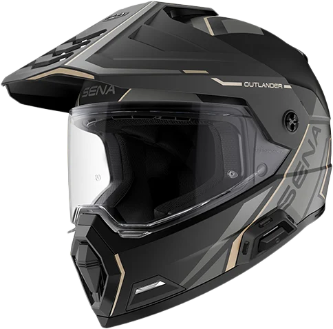 SENA Outlander Smart Dual Sport Helmet - Matte Black