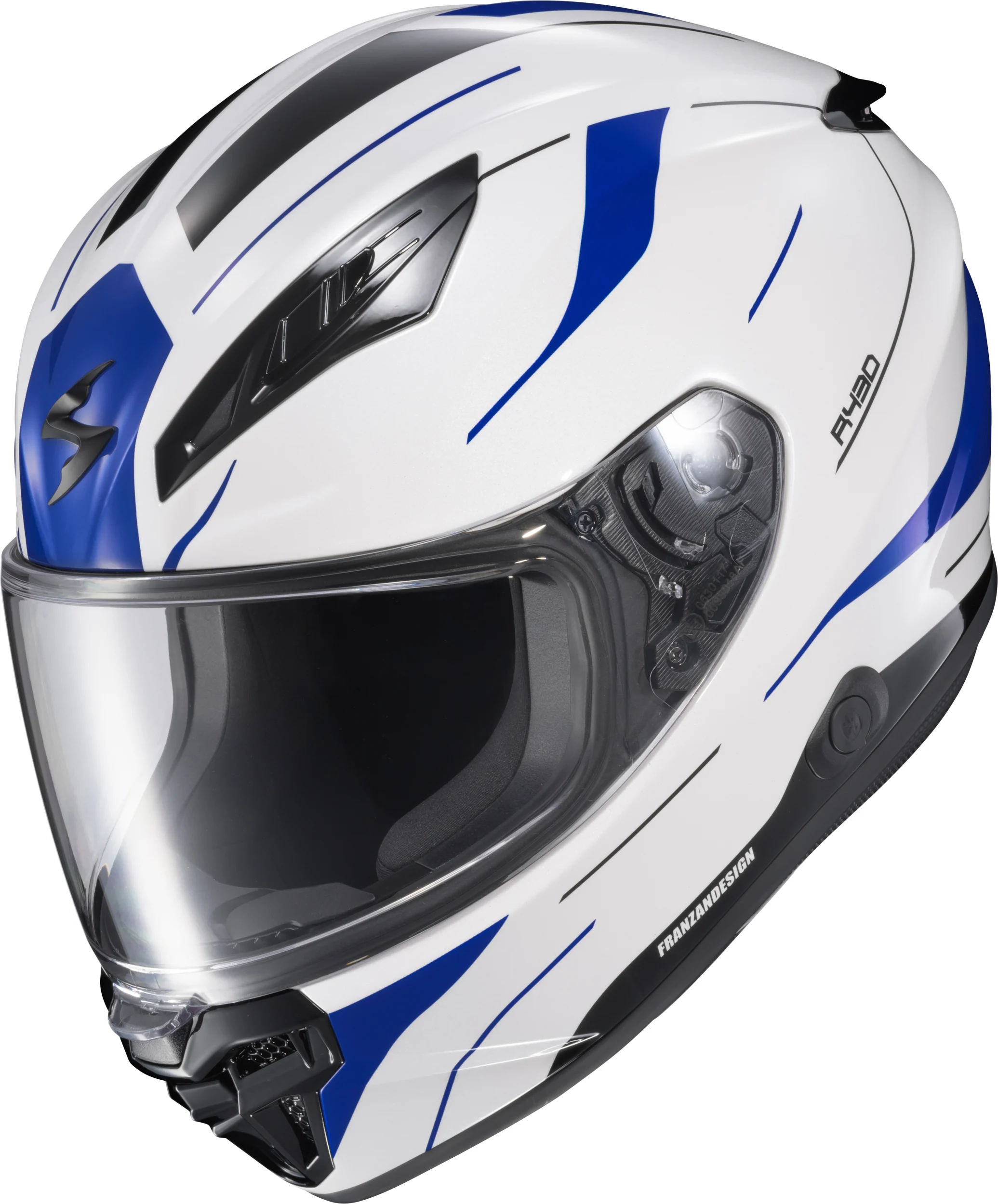 SCORPION EXO EXO-R430 Cutlass Full Face Helmet - White/Blue