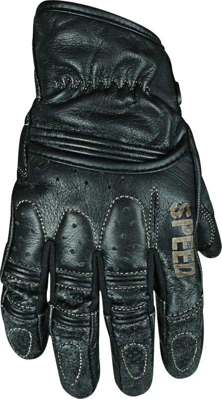 Speed and Strength Rust and Redemption Leather Gloves Black - Medium - 878617