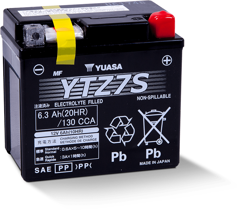 Yuasa YTZ7S Maintenance Free AGM 12-Volt Battery - YUAM727ZS