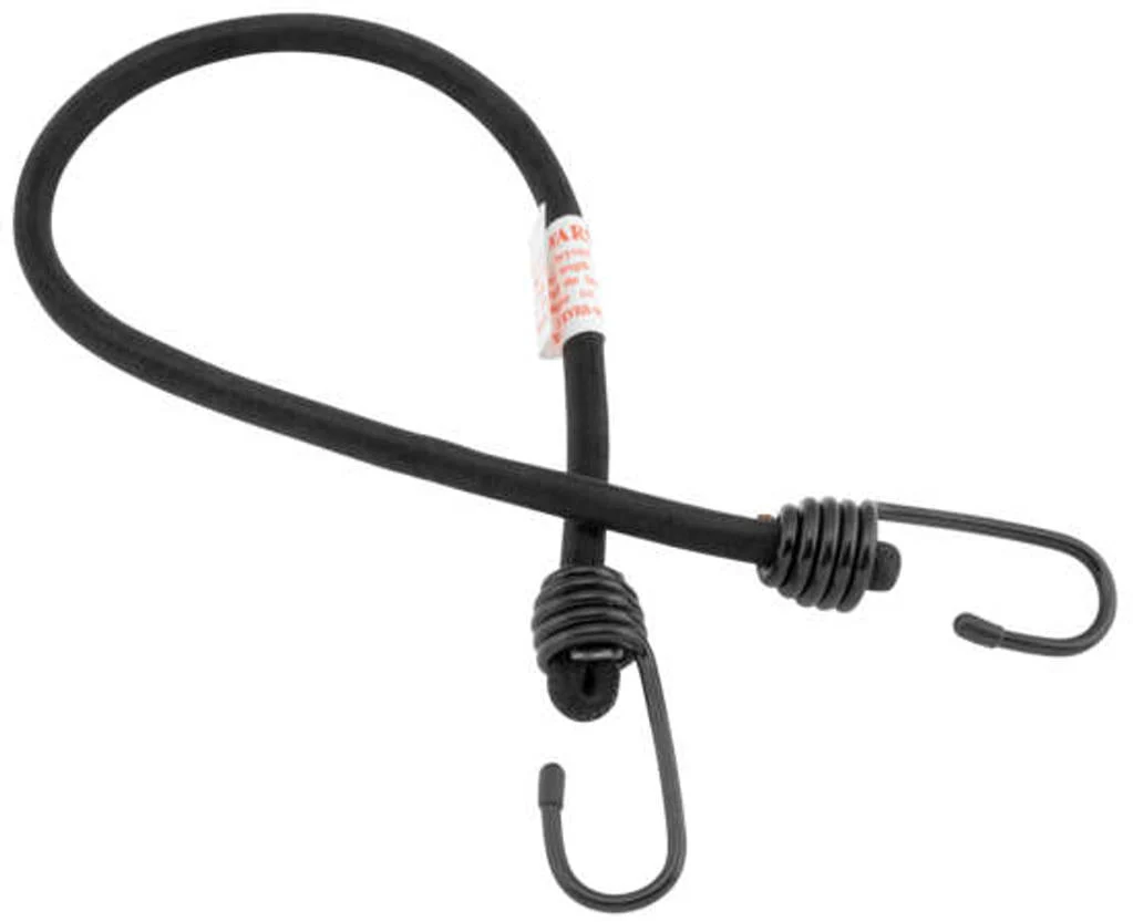 BikeMaster Heavy-Duty 10mm Bungee Cord Black 18"