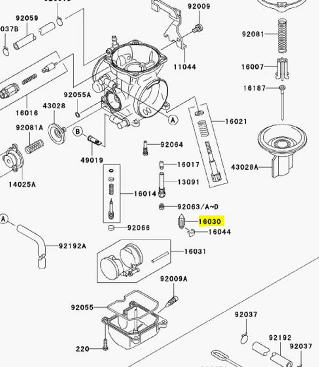 Kawasaki OEM Replacement Float Valve 16030-1057