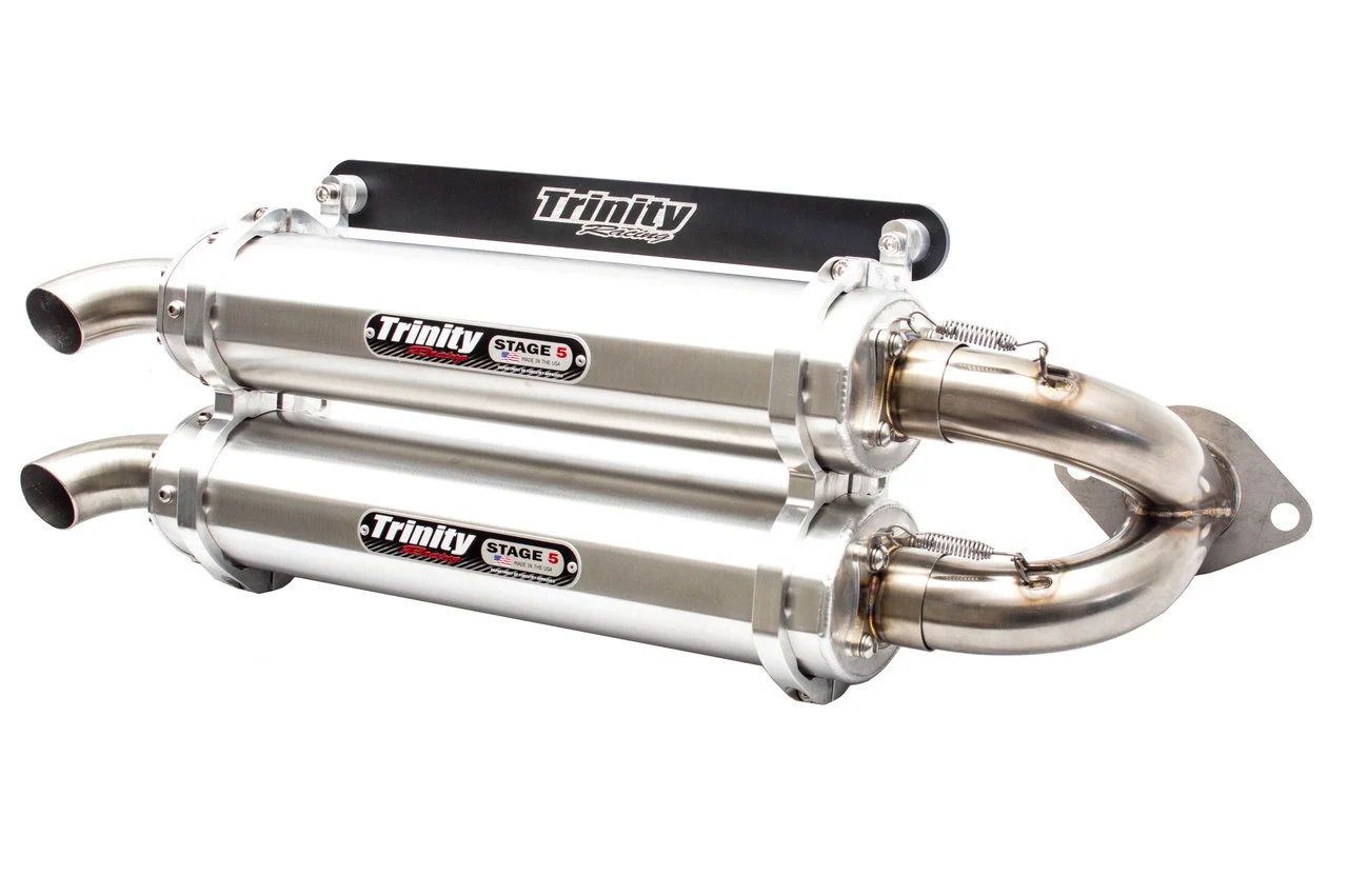Trinity Stage 5 Dual Slip On Exhaust System - 2015-23 Polaris RZR XP 1000