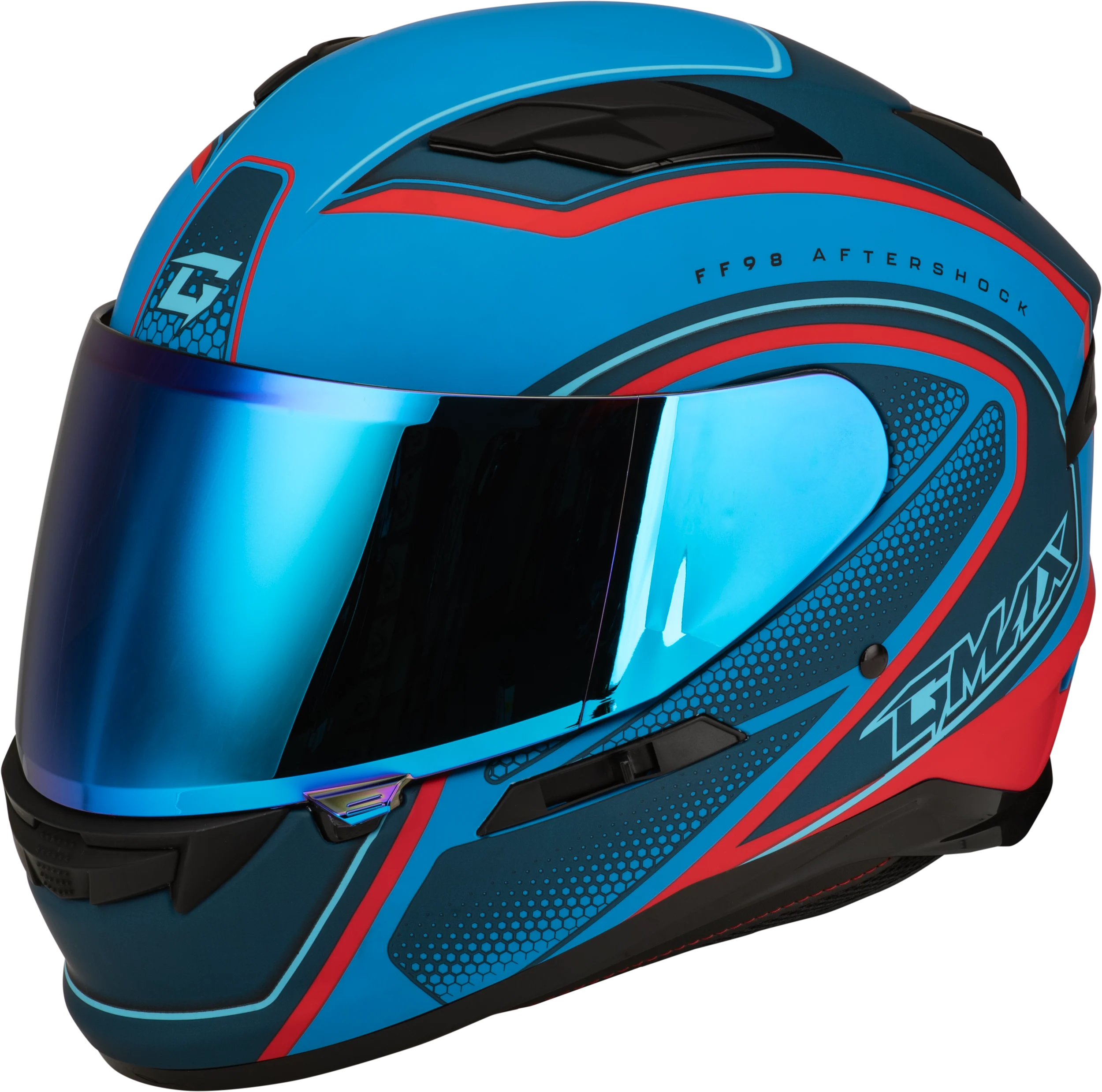 GMAX FF-98 Aftershock Helmet - Matte Blue/Red
