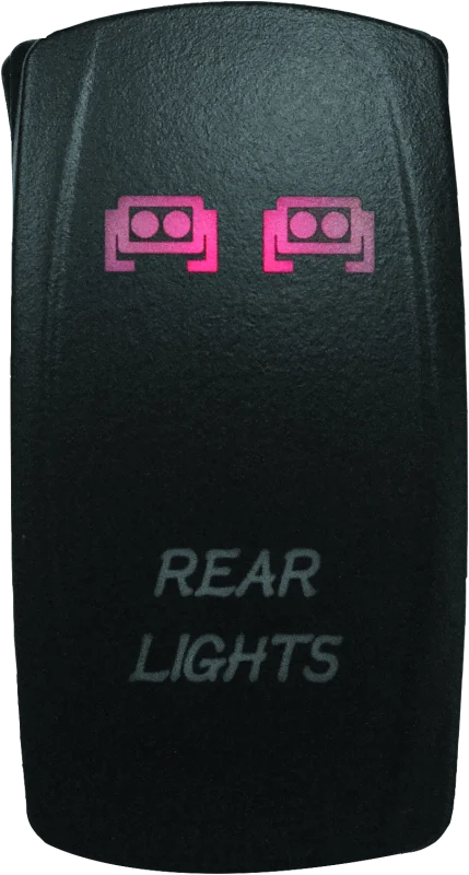 DragonFire Racing Lighted Switch Rear Light On/Off Red - 521392