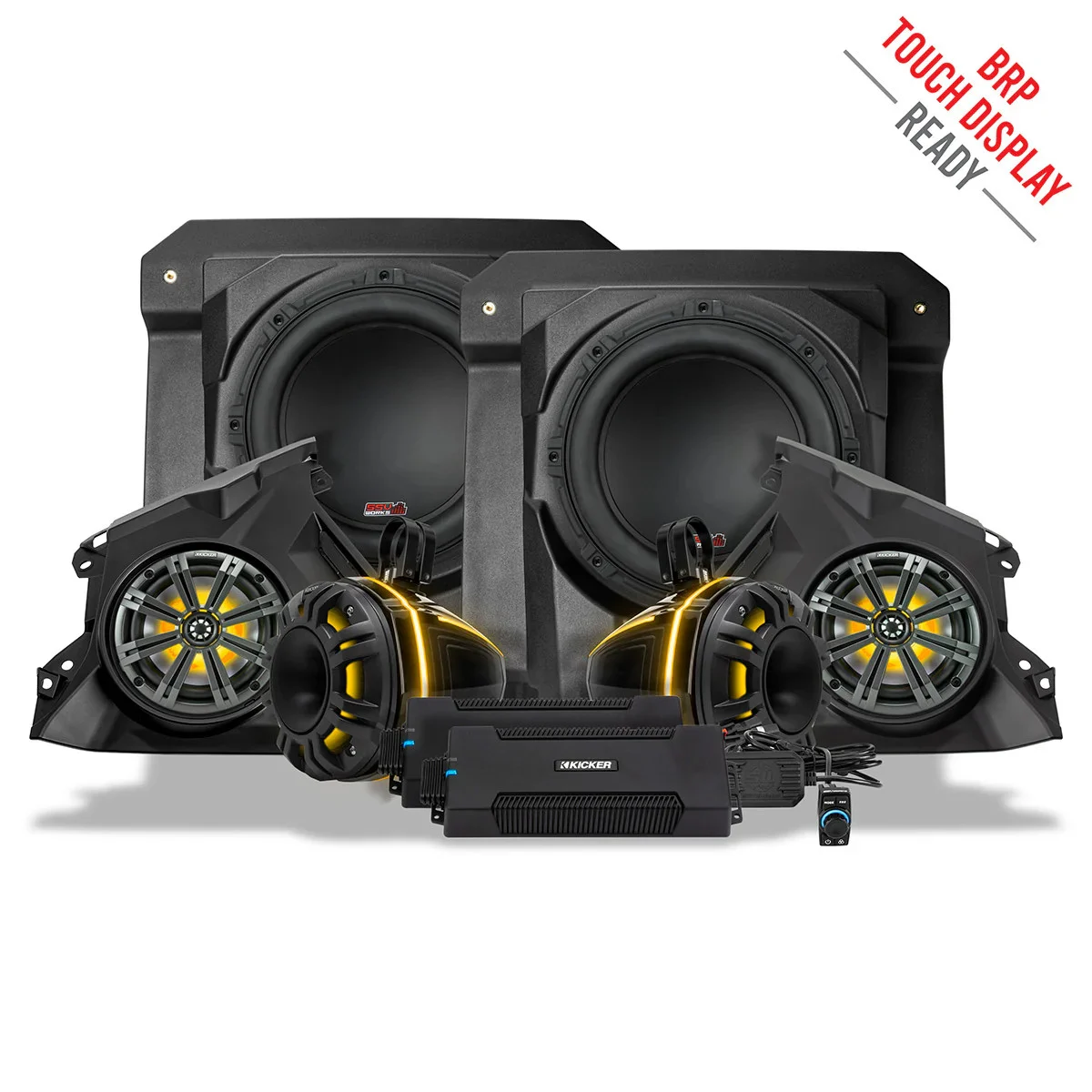 2024-2025 Can-Am® Maverick R, Phase-6 K-Spec 1650watt 6-Speaker System with Kicker Horns