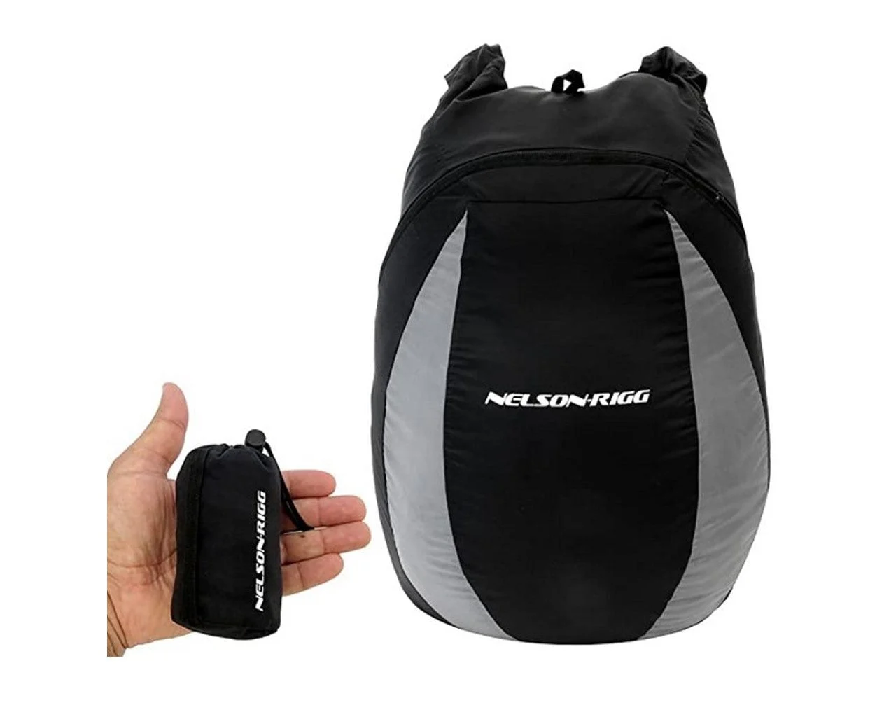 Nelson Rigg CB-PK30 Black Compact Expandable Backpack CB-PK30