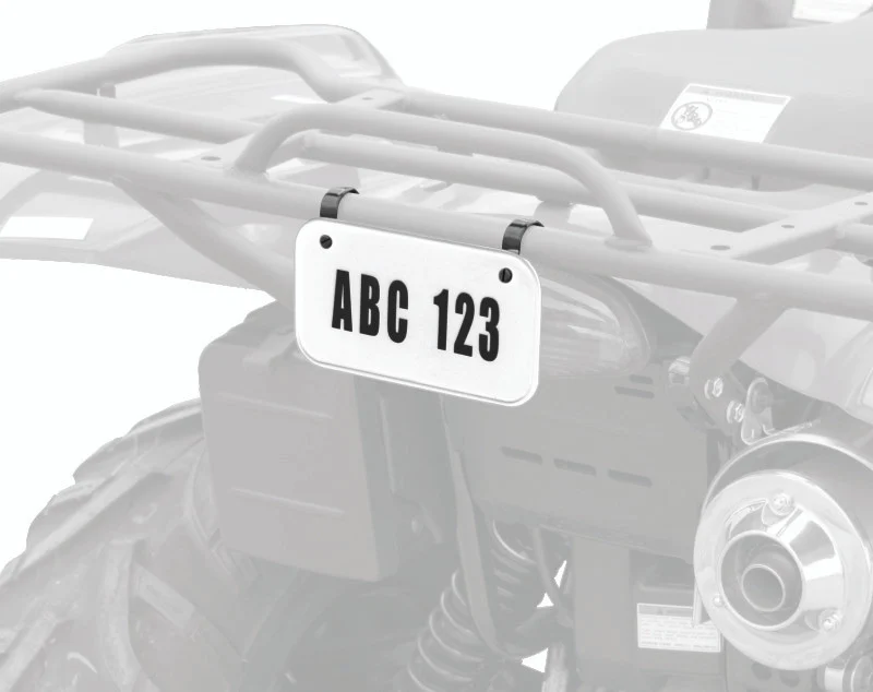Quadboss ATV License Plate Kit - Black - 211906