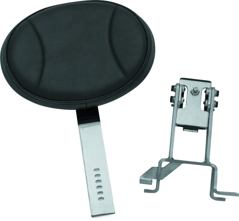 Kuryakyn Plug-N-Go Driver Backrest 14-Up Indian Black Pad, Chrome - 1628