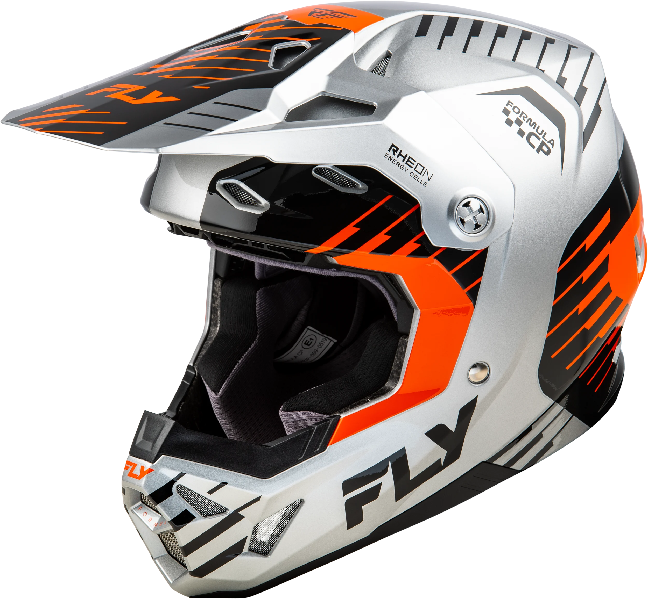 FLY RACING Formula CP Slice Helmet - grey/orange/black