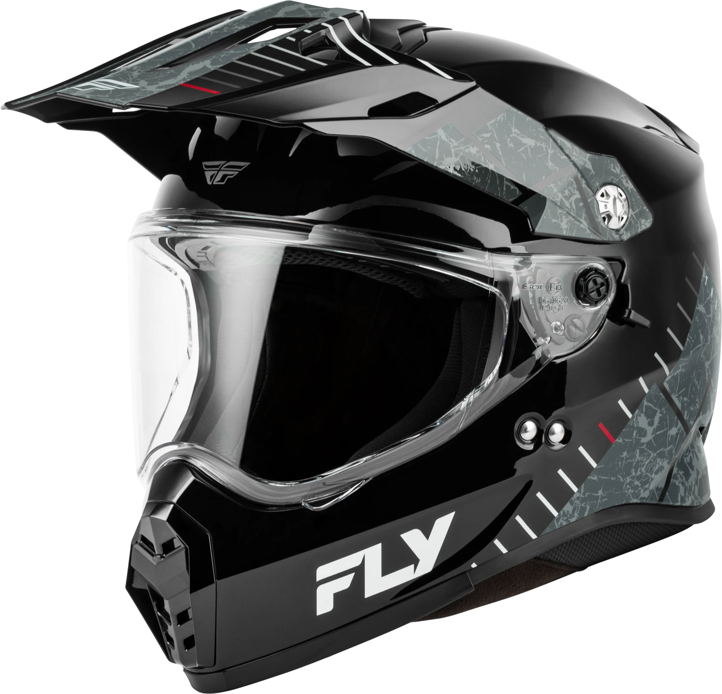 FLY RACING Trekker Granite Helmet - Black/Grey