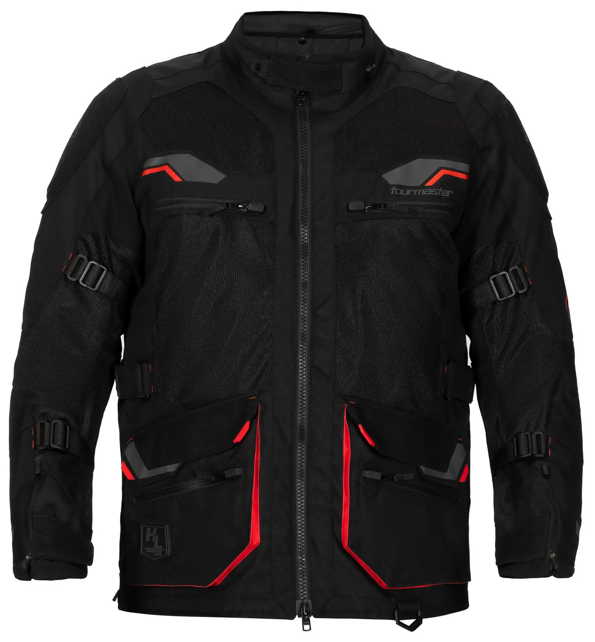 Tourmaster Ridgecrest Men's Hi-Flow Mesh Adventure Touring Long Cut Jacket - Black - 2XL Tall