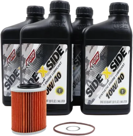 Klotz Side-By-Side Oil Change Kit - 10W-40(4Packs) w/ Oil Filter HF-152 O-Ring & Crush Washer - Fits: 2017-2023 Can-Am #KU-104