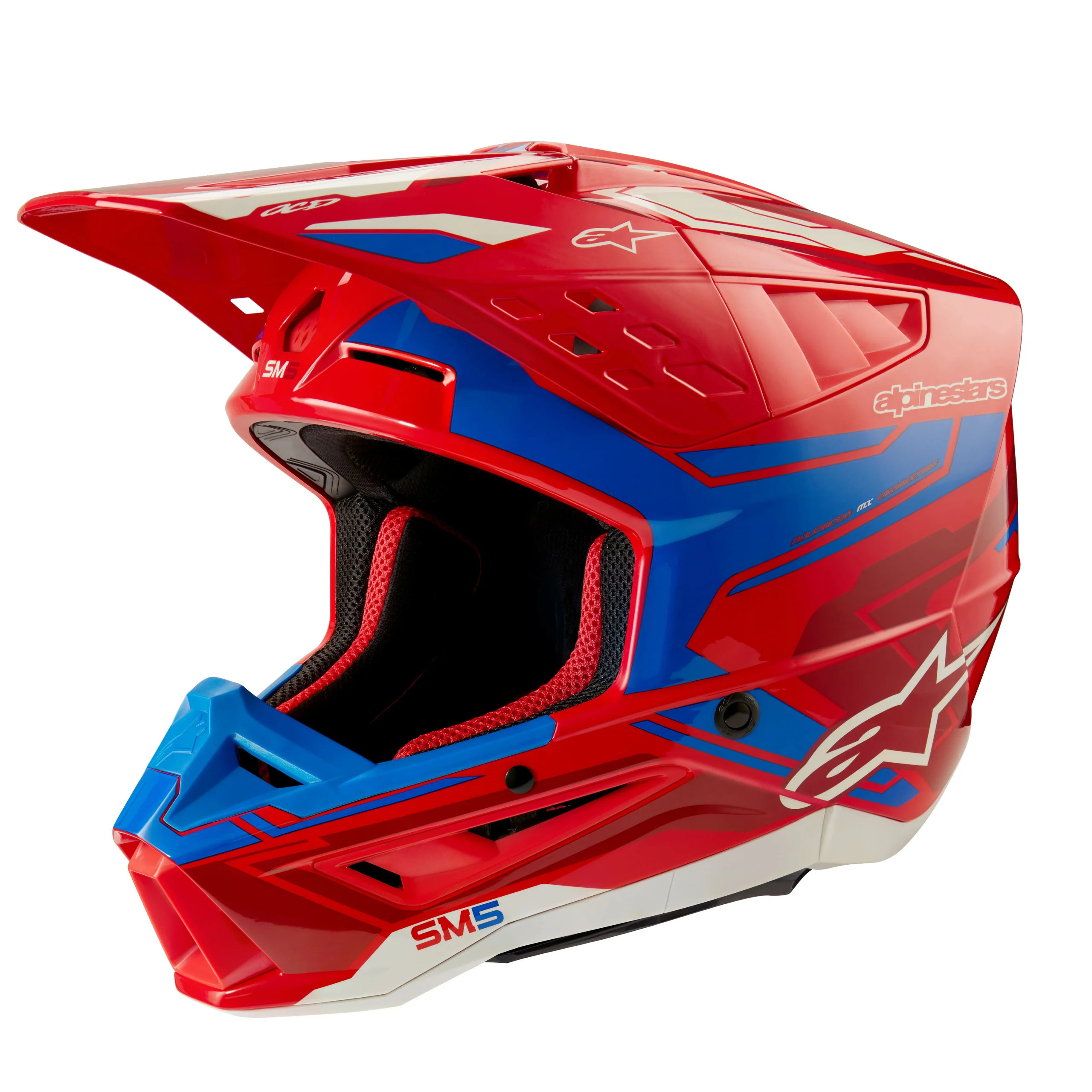 ALPINESTARS S-M5 Action 2 Helmet - Bright Red/Blue