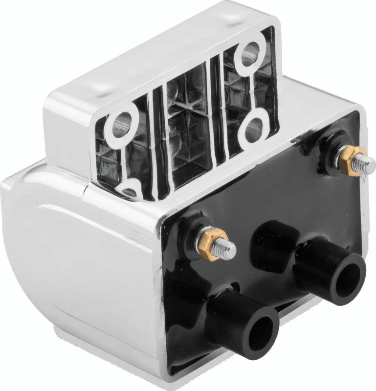 Twin Power 80-84 Big Twin and XL Ignition Coil Chrome Replaces H-D 31609-80 4 Ohm - 210536
