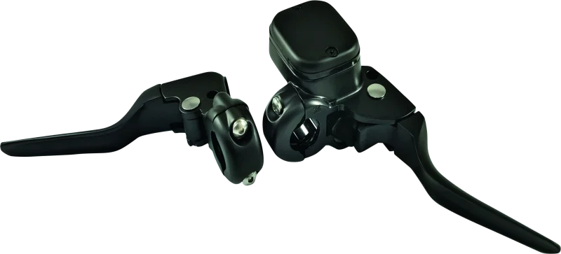 Bikers Choice Black 11/16 Bore Custom Handlebar Control Kit 1 Inch Bar Cable Clutch No Switches - 482708