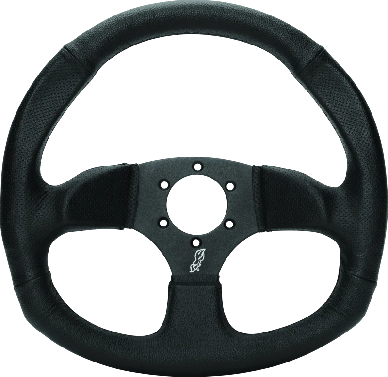 DragonFire Racing Steering Wheels - D-Shaped- Vinyl- Iron Series- 0in. offset