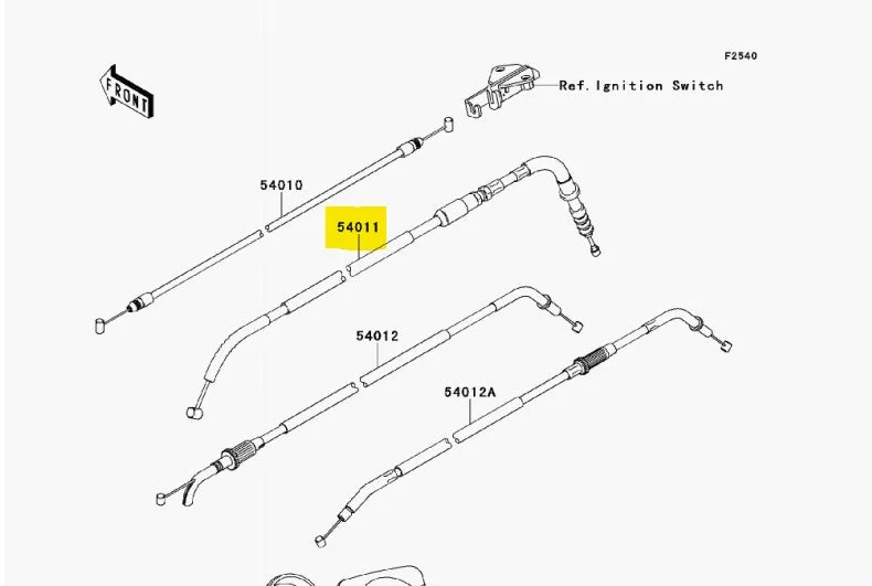 Kawasaki OEM Replacement Clutch Cable 54011-0582 Versys 650 2011-2014