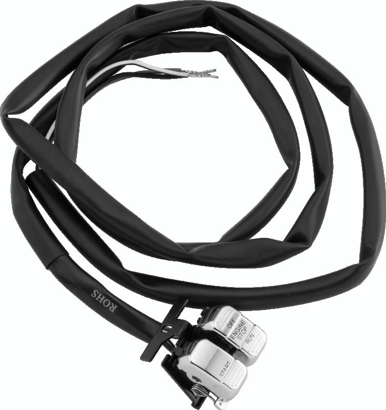 Twin Power 96-13 Big Twin XL V-Rod Chrome Engine Start Stop Switch Replaces H-D 71589-96 71684-06A - 601690