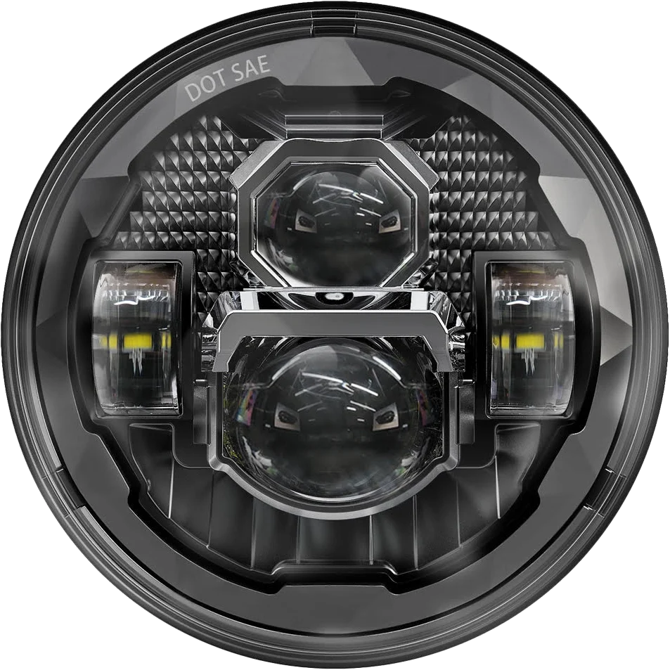 Pathfinder LED Headlight Rugged Ultra View - 7in Black
