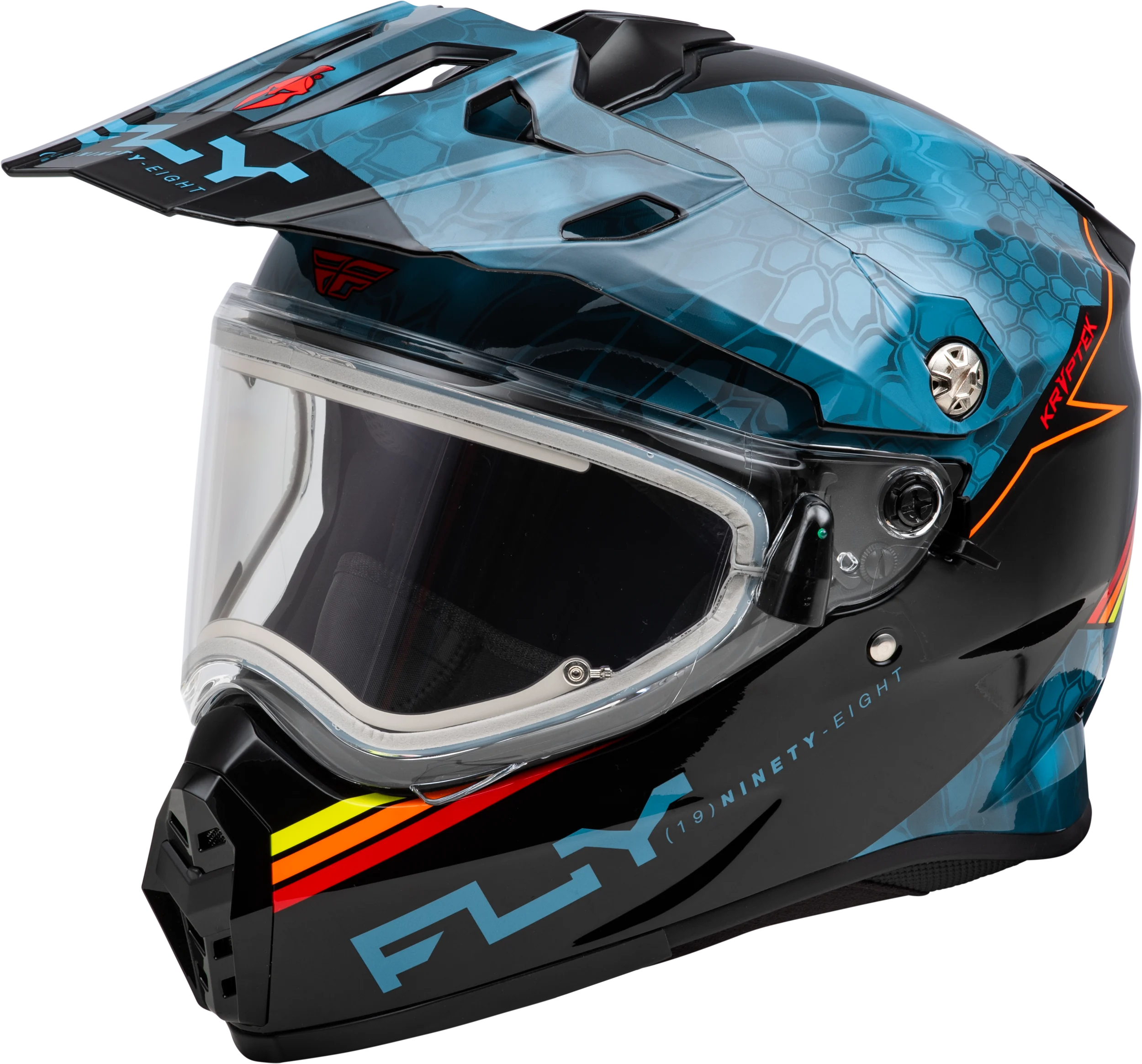 FLY RACING Trekker Cold Weather Conceal Helmet Electric Shield - slate/black/red