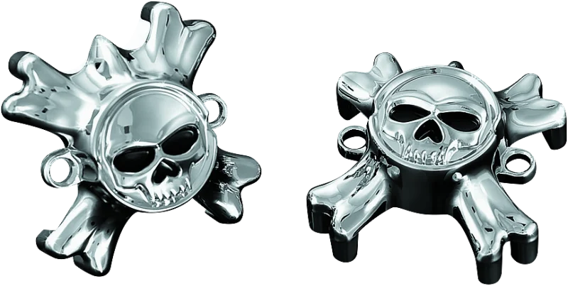 Kuryakyn Replacement Zombie Grip Emblems With Throttle Boss Chrome - 6278