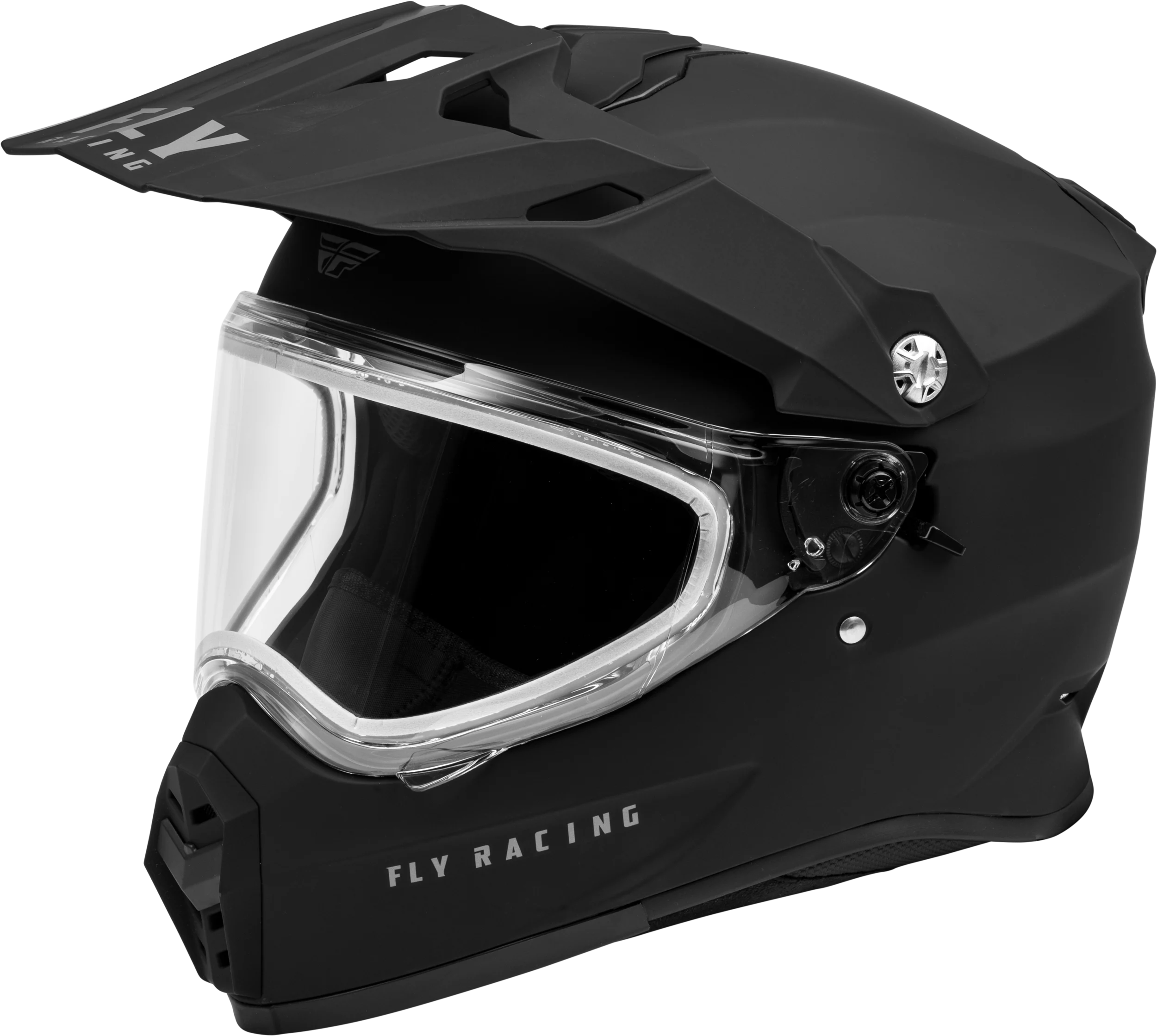 FLY RACING Trekker Cold Weather Helmet Dual Shield - Matte Black