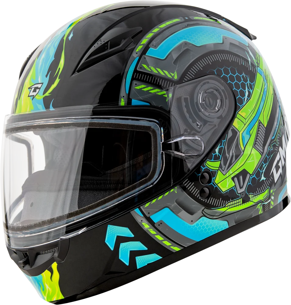 GMAX GM-49Y Charge Snow Helmet (2026) - Blue/Green