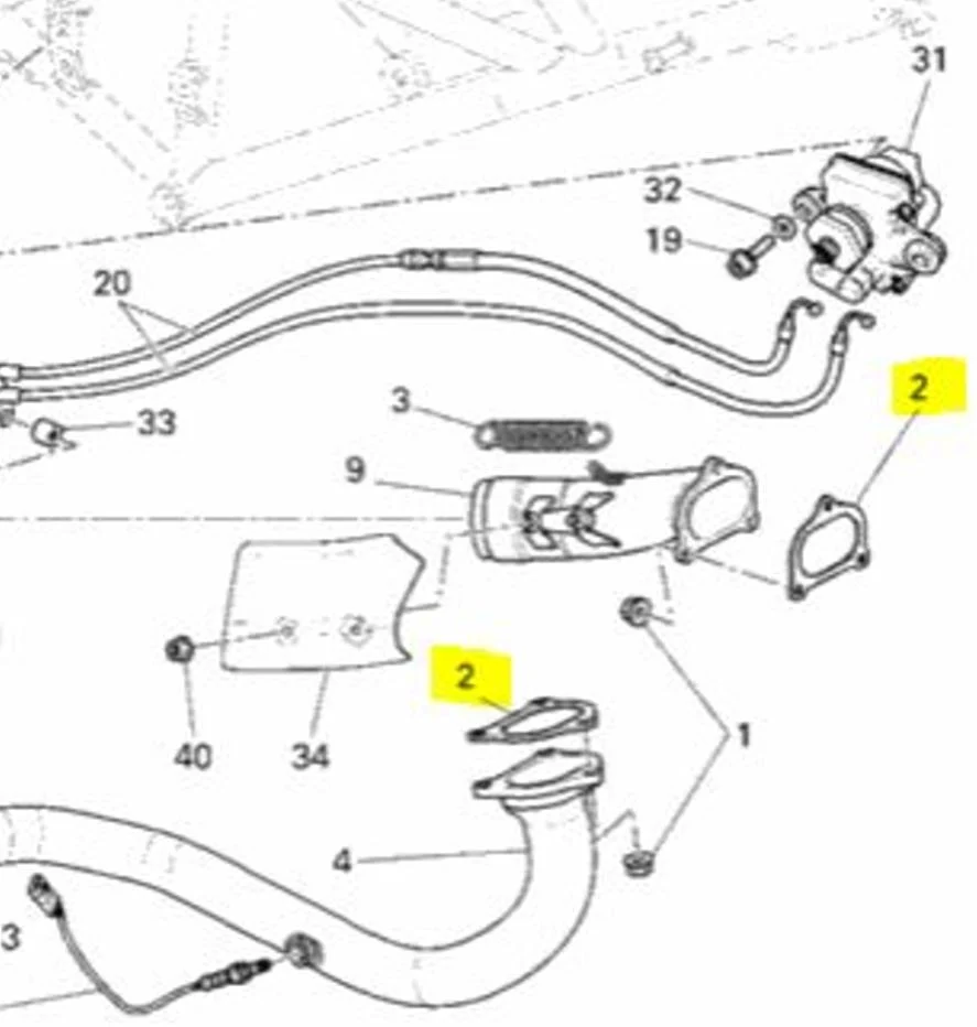 Ducati OEM Replacement Exhaust Pipe Gasket Diavel Monster MTS1200 79010211A