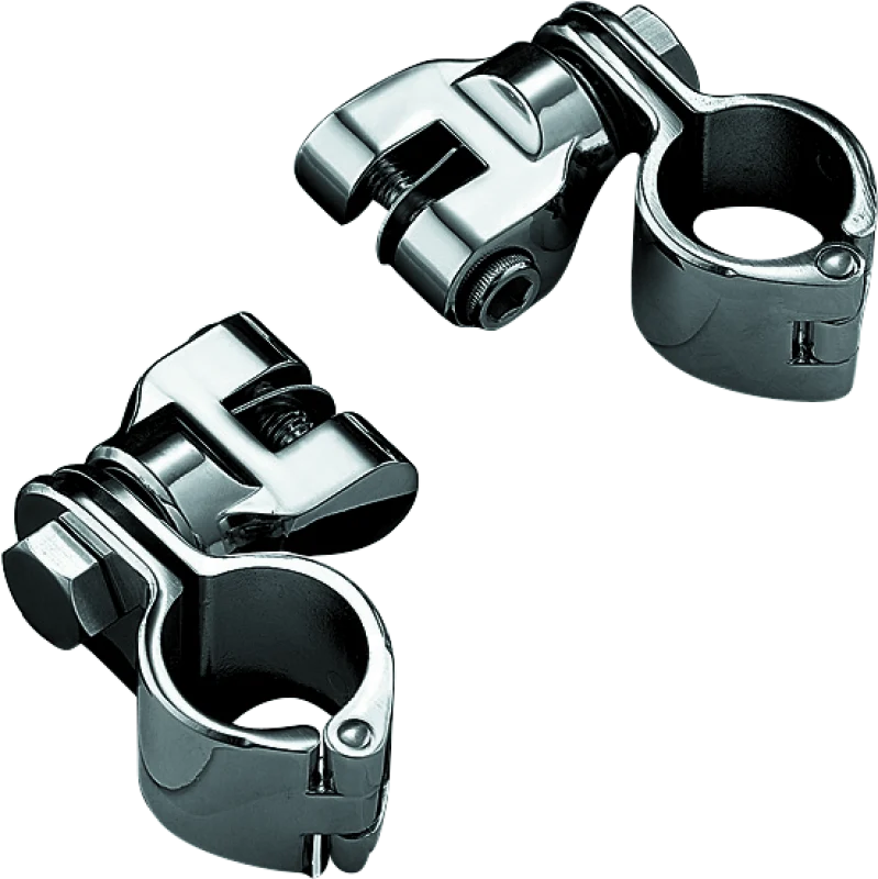 Kuryakyn Peg Mounts With 1-1/4in Magnum Quick Clamps Chrome (Pair) - 7944