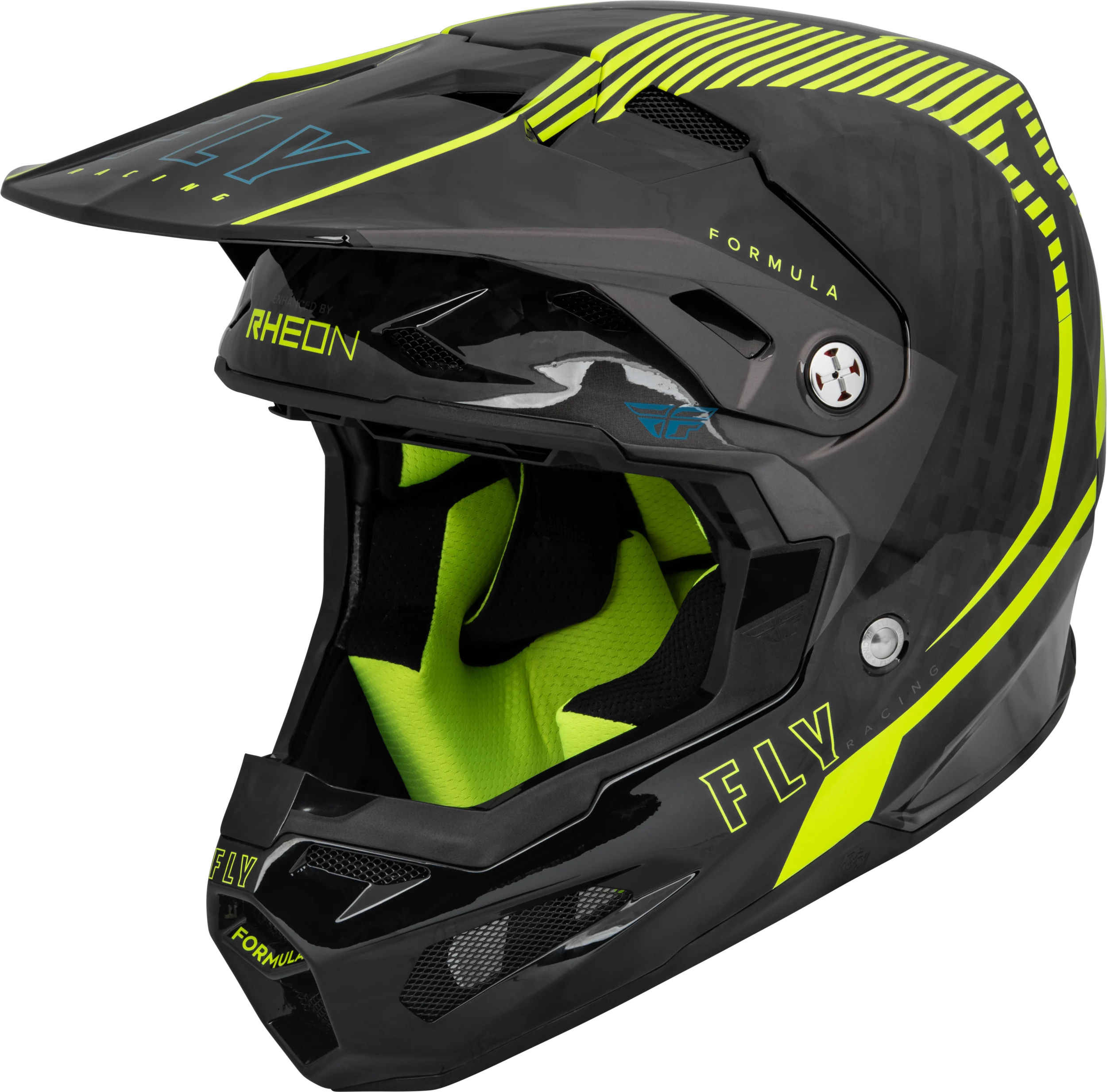 FLY RACING Formula Carbon Tracer Helmet - Hi-Vis/Black