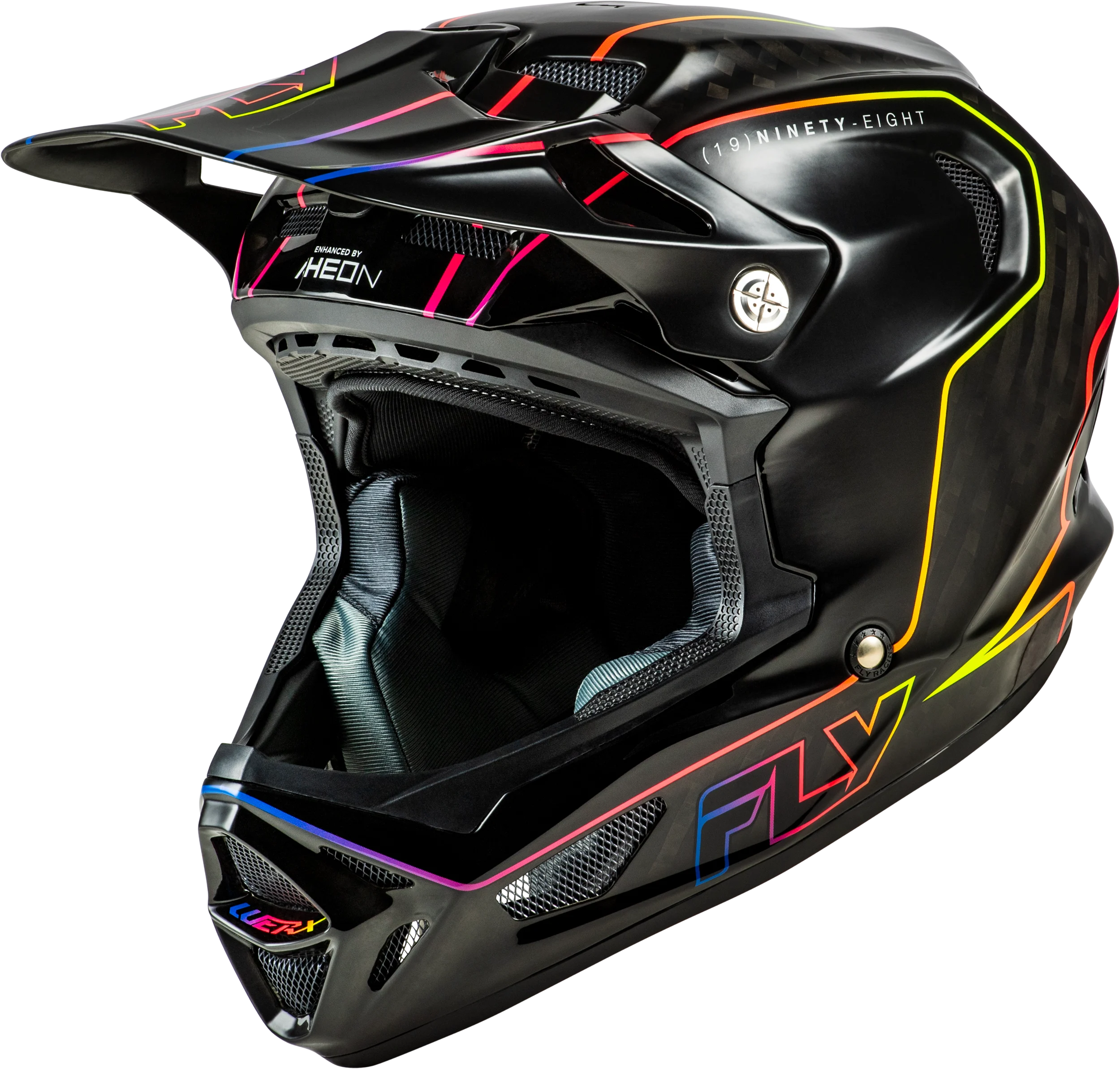FLY RACING Werx-R Flow Carbon Helmet - Black Carbon/Black/Multi