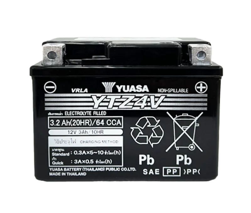 Yuasa YTZ4V Maintenance Free AGM 12-Volt Battery - YUAM724ZV