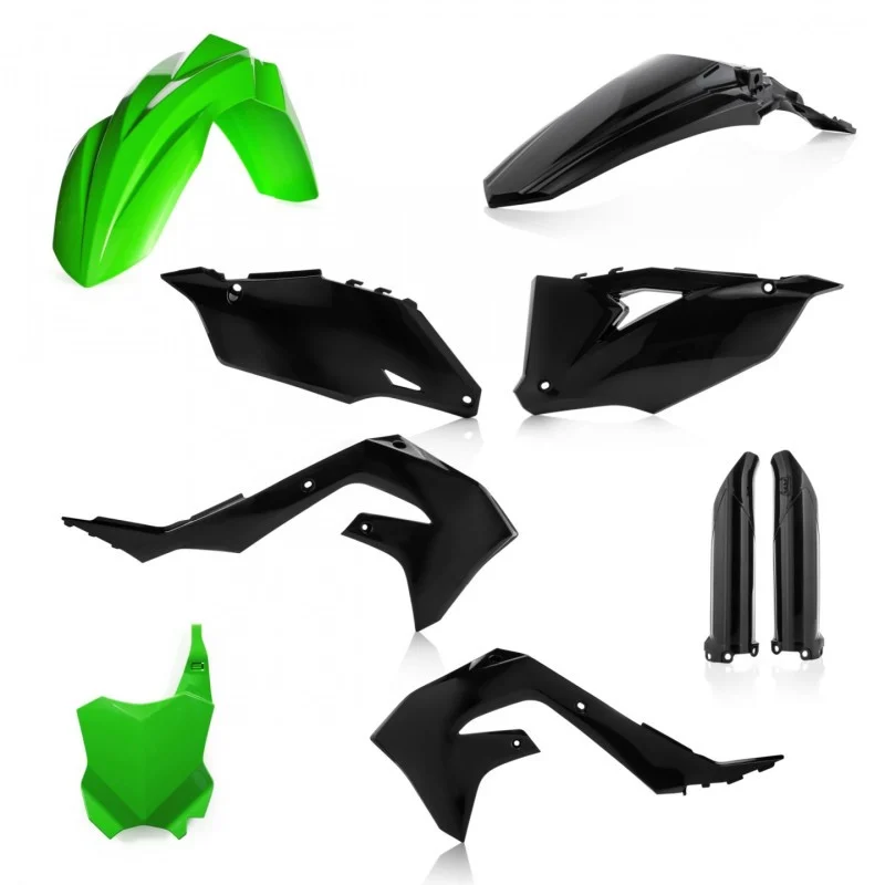 Acerbis 19-24 Kawasaki KX250/ KX250X/ KX450 Full Plastic Kit - Green/Black - 2736291089