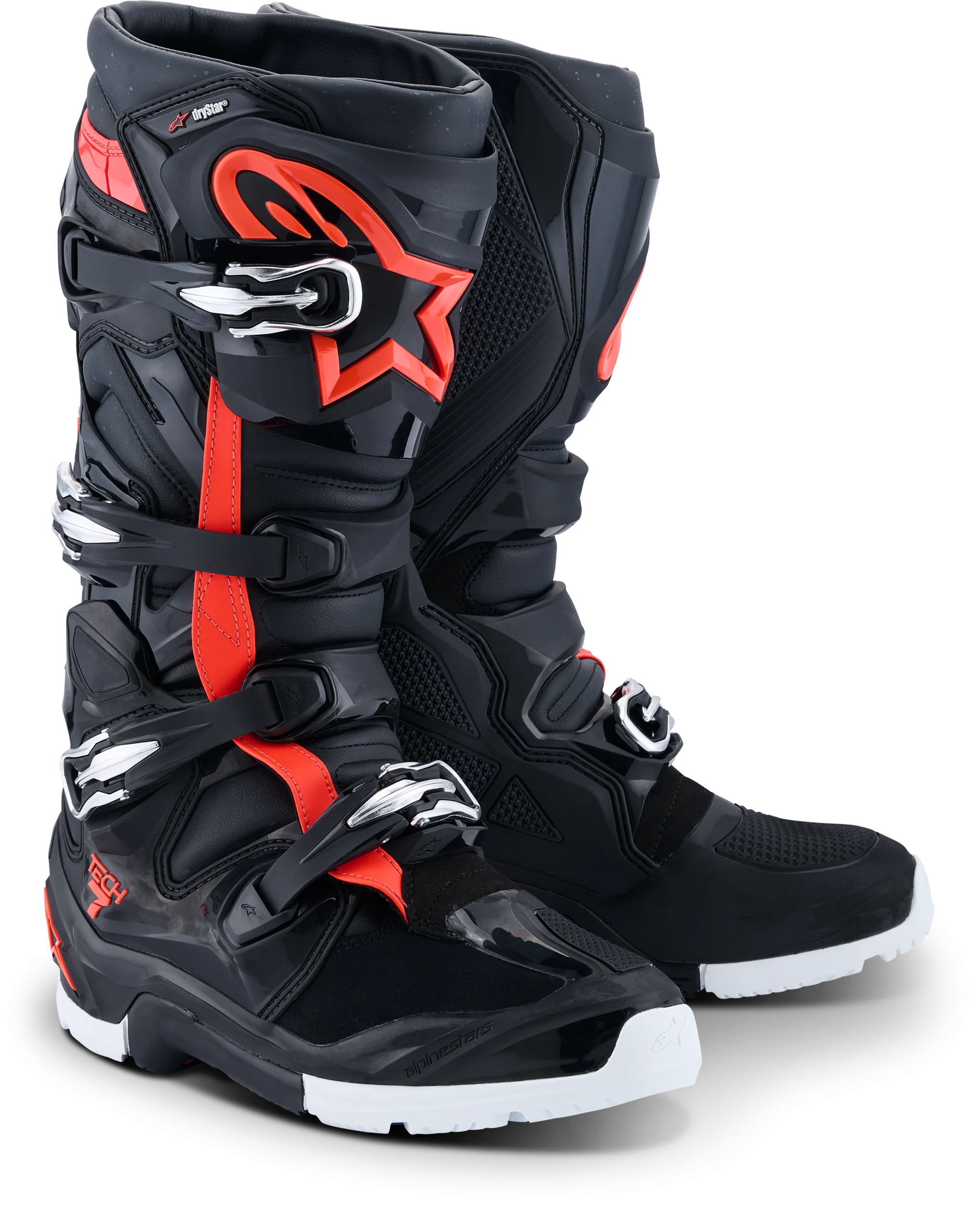 ALPINESTARS Tech 7 Enduro Drystar Boot - Black/Red Fluo/White