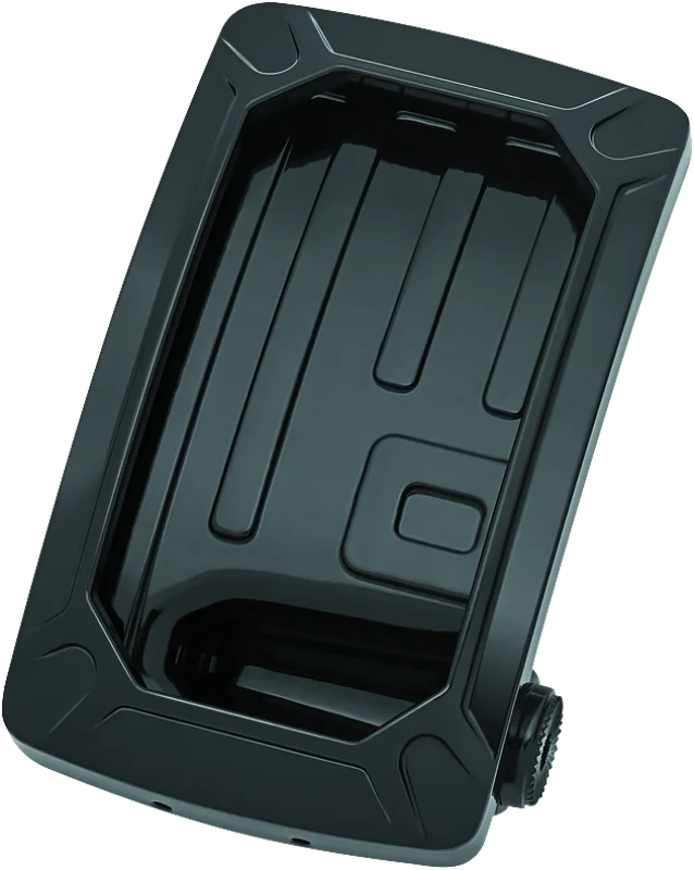 Kuryakyn Nova Curved Vertical Mount Side License Plate Holder Gloss Black - 3191