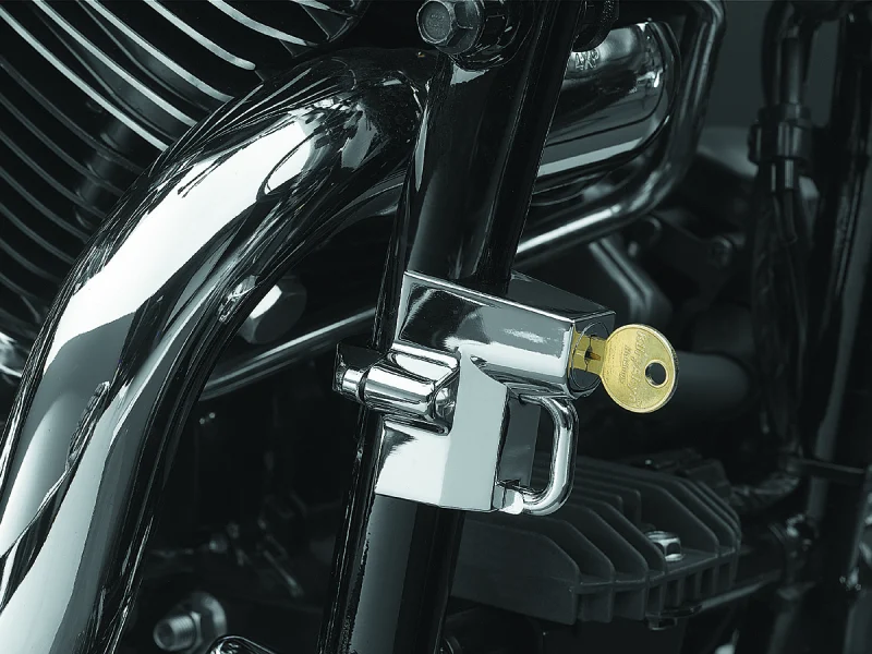 Kuryakyn Universal Helmet Lock 1-1/4in-1-1/2in Mount Chrome - 4232