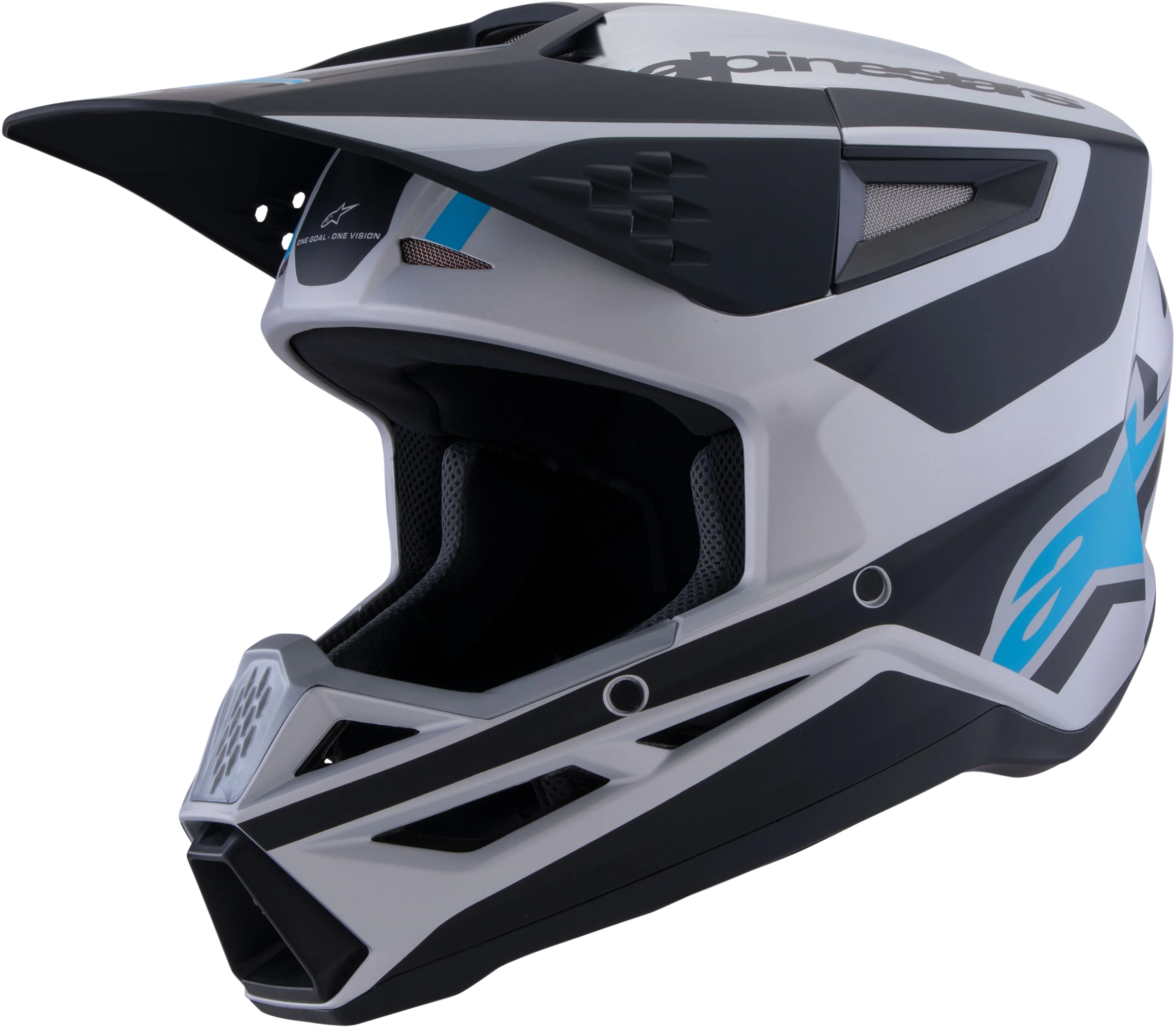 ALPINESTARS SM3 Heat Helmet - Silver/Blue/Black