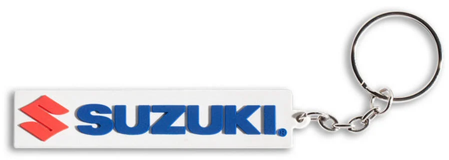 Suzuki Motorcycles Keychain Keyfob White Blue Red 990A0-19112