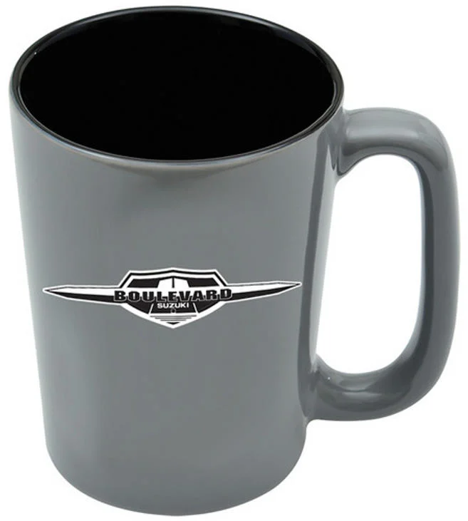 Suzuki Boulevard 16 Ounce Ceramic Coffee Tea Mug Grey 990A0-99187