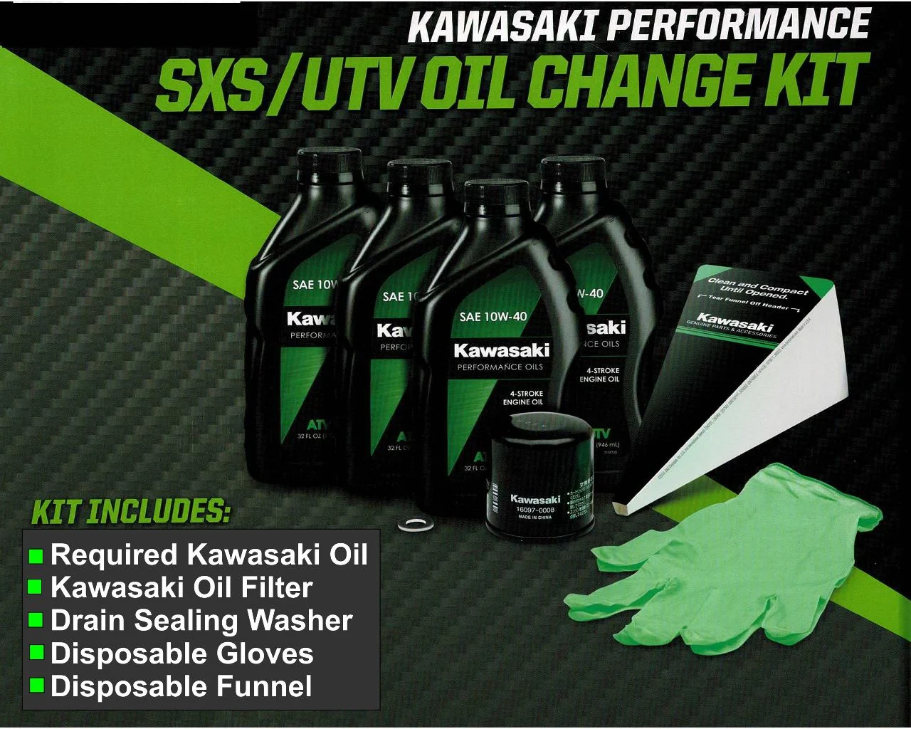 Kawasaki Genuine Oil Change Kit Mule Diesel 4000 4010 Trans 2009-2013 99969-3847