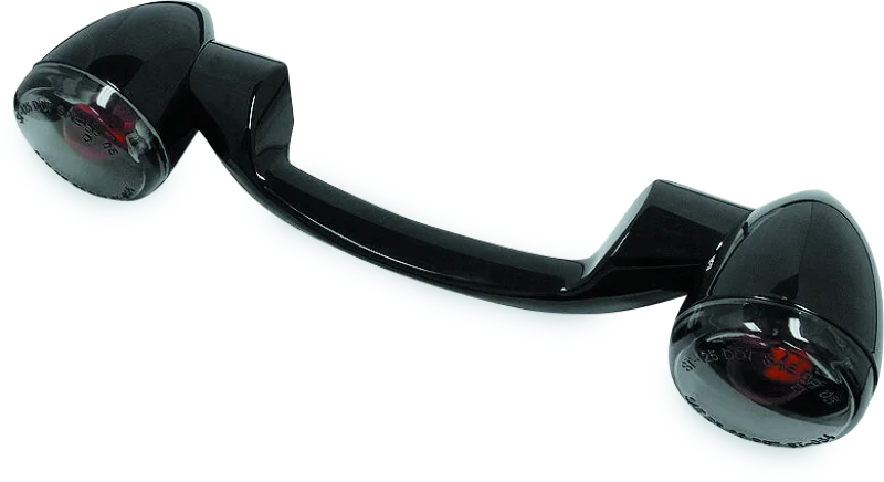Bikers Choice 91-08 Touring 86-17 FLST Narrow Black Rear Turn Signal Bar Kit W/Smoke Lens - 491159
