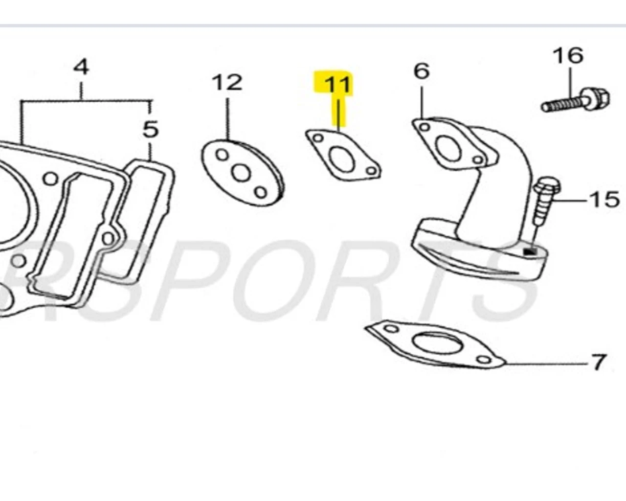 SSR Intake Manifold Gasket SR125 SR140 SR160 A00274-13-00